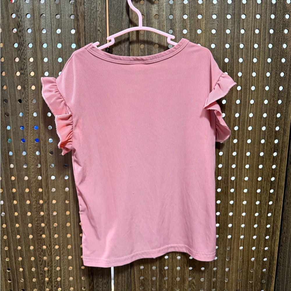 Pink Ruffle Sleeve Top - Picture 4 of 4